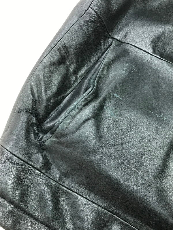 【現状渡し品】【メンズ】 Banana Republic バナナリパブリック 90~00's FULL ZIP LEATHER VEST 90~2000年代 フルジップ レザーベスト トップス 146-250912-rt-01-tag サイズ：XL カラー：ブラック 万代Net店
