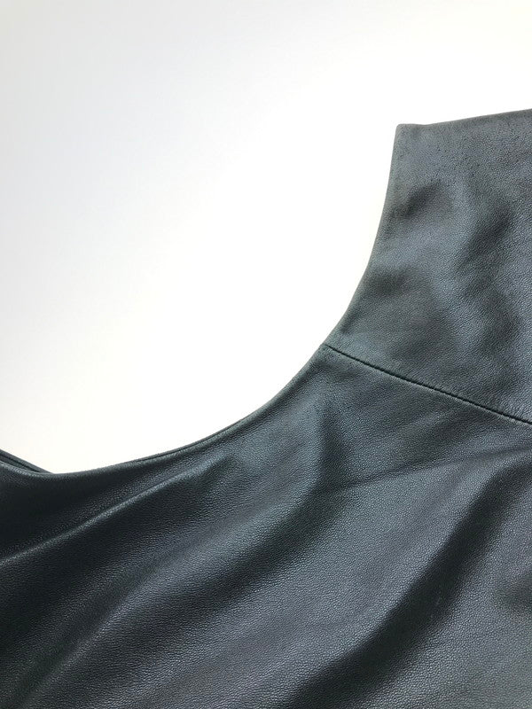 【現状渡し品】【メンズ】 Banana Republic バナナリパブリック 90~00's FULL ZIP LEATHER VEST 90~2000年代 フルジップ レザーベスト トップス 146-250912-rt-01-tag サイズ：XL カラー：ブラック 万代Net店