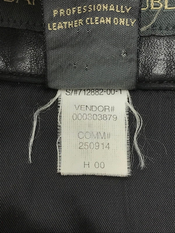 【現状渡し品】【メンズ】 Banana Republic バナナリパブリック 90~00's FULL ZIP LEATHER VEST 90~2000年代 フルジップ レザーベスト トップス 146-250912-rt-01-tag サイズ：XL カラー：ブラック 万代Net店