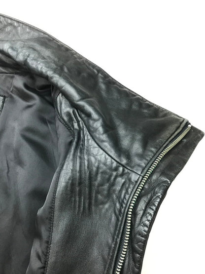【現状渡し品】【メンズ】 Banana Republic バナナリパブリック 90~00's FULL ZIP LEATHER VEST 90~2000年代 フルジップ レザーベスト トップス 146-250912-rt-01-tag サイズ：XL カラー：ブラック 万代Net店
