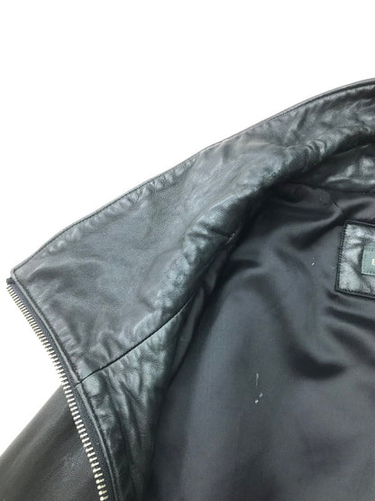 【現状渡し品】【メンズ】 Banana Republic バナナリパブリック 90~00's FULL ZIP LEATHER VEST 90~2000年代 フルジップ レザーベスト トップス 146-250912-rt-01-tag サイズ：XL カラー：ブラック 万代Net店