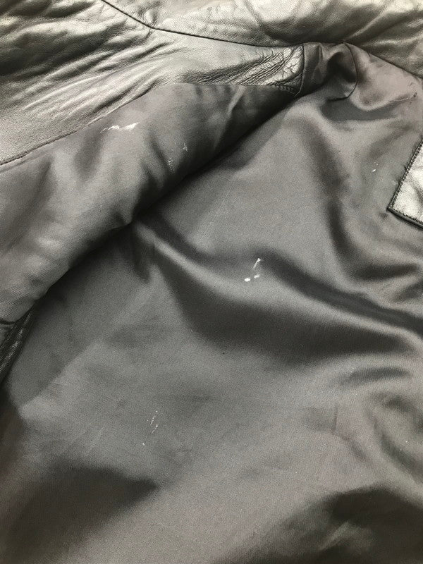 【現状渡し品】【メンズ】 Banana Republic バナナリパブリック 90~00's FULL ZIP LEATHER VEST 90~2000年代 フルジップ レザーベスト トップス 146-250912-rt-01-tag サイズ：XL カラー：ブラック 万代Net店