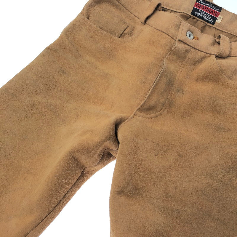 【現状渡し品】【メンズ】 PHERROW'S フェローズ OBSTINATE SUEDE PANTS スエード パンツ ボトムス 156-260827-rt-06-tagh サイズ：32 カラー：ブラウン 万代Net店