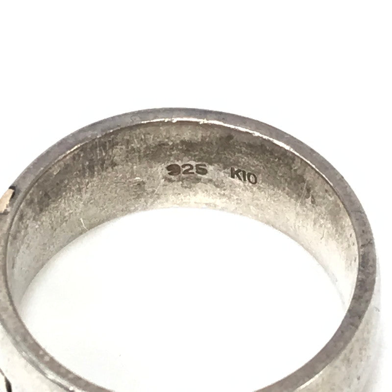 【中古品】【メンズ】 SV925 K10 CROSS RING クロスモチーフ リング 指輪 アクセサリー 193-260624-na-02-tagh カラー：シルバー 万代Net店