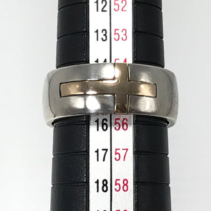 【中古品】【メンズ】 SV925 K10 CROSS RING クロスモチーフ リング 指輪 アクセサリー 193-260624-na-02-tagh カラー：シルバー 万代Net店