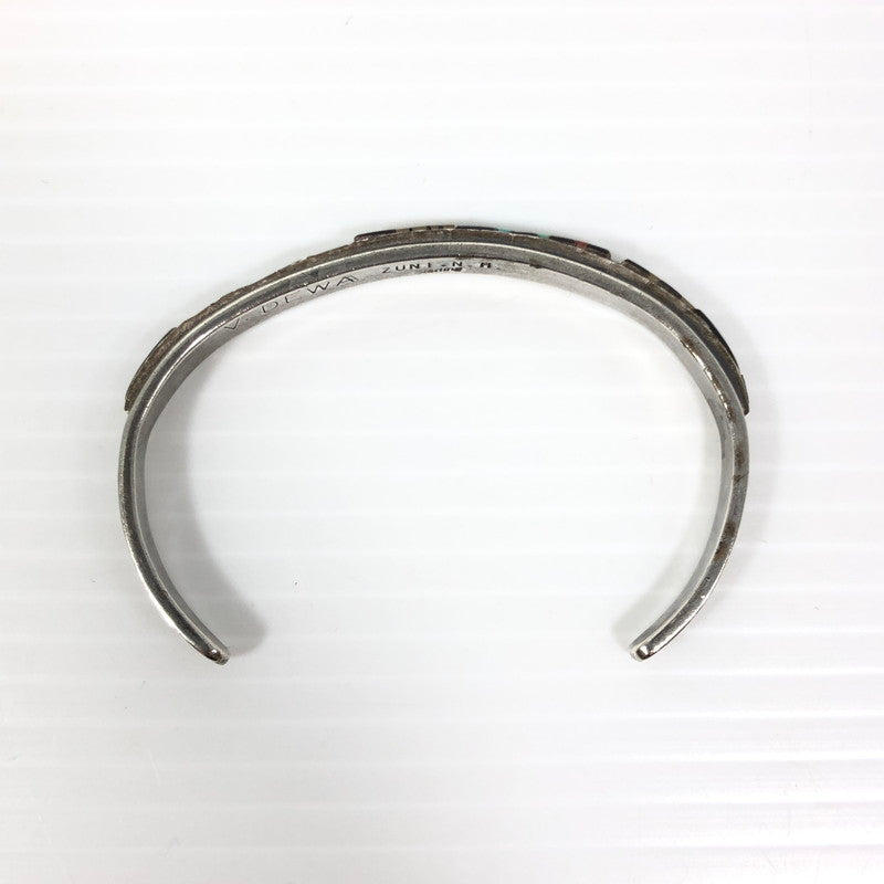 【現状渡し品】【メンズ】 ZUNI ズニ族 V.DEWA作 STERLING INLAY BANGLE スターリング インレイバングル アクセサリー 191-250827-hi-06-tag カラー：シルバー 万代Net店