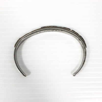 【現状渡し品】【メンズ】 ZUNI ズニ族 V.DEWA作 STERLING INLAY BANGLE スターリング インレイバングル アクセサリー 191-250827-hi-06-tag カラー：シルバー 万代Net店