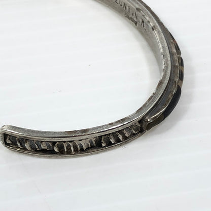 【現状渡し品】【メンズ】 ZUNI ズニ族 V.DEWA作 STERLING INLAY BANGLE スターリング インレイバングル アクセサリー 191-250827-hi-06-tag カラー：シルバー 万代Net店