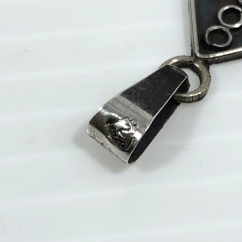 【中古品】【メンズ】 MEXICAN JEWELRY メキシカン ジュエリー SV925 ターコイズ クロスモチーフ ペンダントトップ アクセサリー 192-250827-hi-09-tag カラー：シルバー 万代Net店