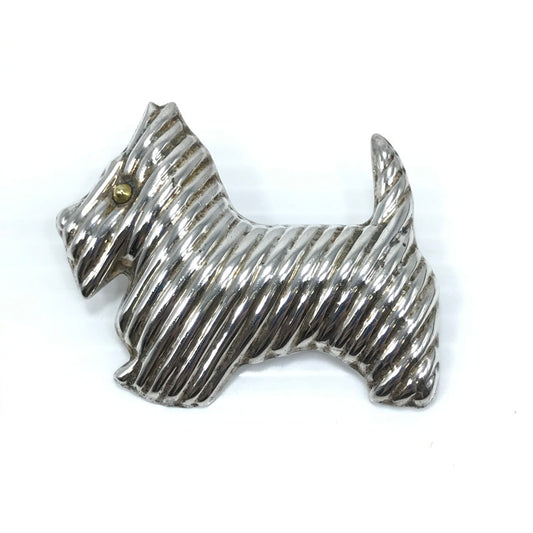 【中古品】【レディース】 MEXICAN JEWELRY メキシカン ジュエリー SV925 2トーン ドッグモチーフ ブローチ TS-31 アクセサリー 193-250830-hi-01-tag カラー：シルバー/ゴールド 万代Net店