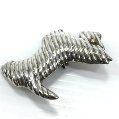 【中古品】【レディース】 MEXICAN JEWELRY メキシカン ジュエリー SV925 2トーン ドッグモチーフ ブローチ TS-31 アクセサリー 193-250830-hi-01-tag カラー：シルバー/ゴールド 万代Net店