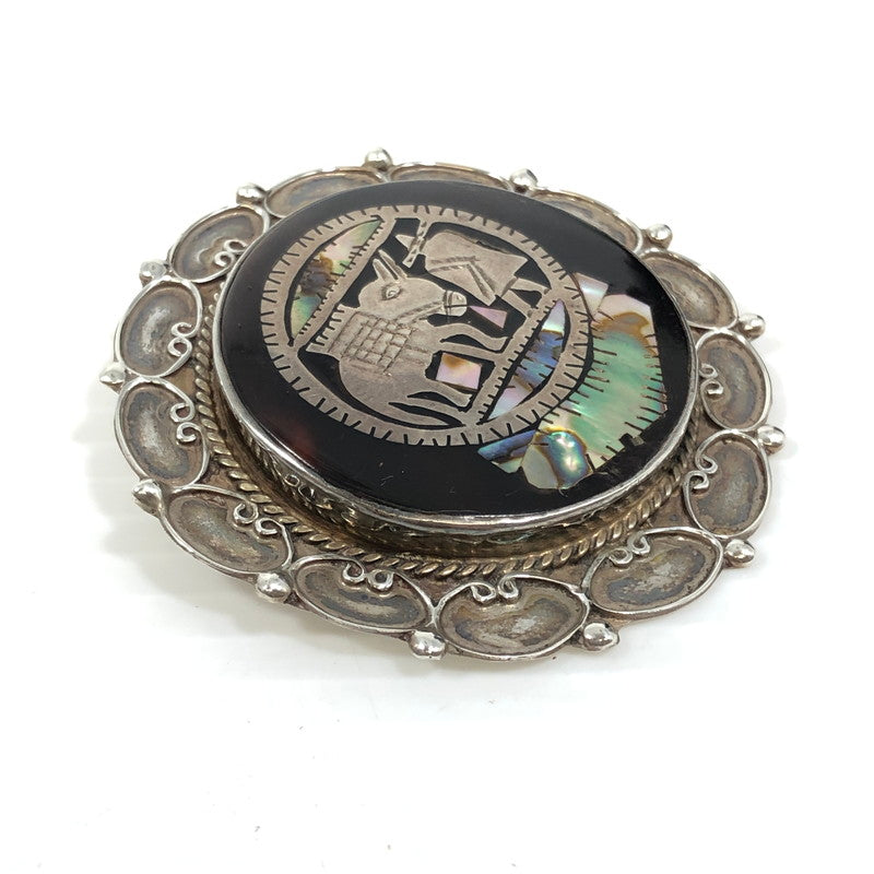 【中古品】【レディース】 MEXICAN JEWELRY メキシカン ジュエリー SV925 SHELL BROOCH シェルブローチ ひも付き アクセサリー 193-250827-hi-10-tag カラー：シルバー 万代Net店