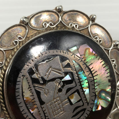 【中古品】【レディース】 MEXICAN JEWELRY メキシカン ジュエリー SV925 SHELL BROOCH シェルブローチ ひも付き アクセサリー 193-250827-hi-10-tag カラー：シルバー 万代Net店