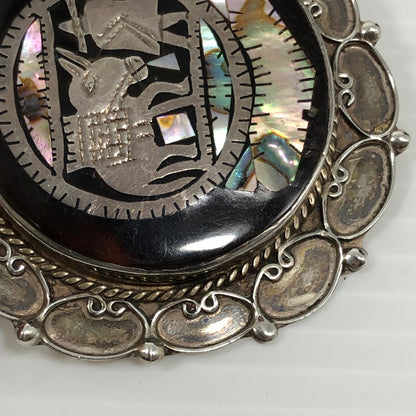 【中古品】【レディース】 MEXICAN JEWELRY メキシカン ジュエリー SV925 SHELL BROOCH シェルブローチ ひも付き アクセサリー 193-250827-hi-10-tag カラー：シルバー 万代Net店