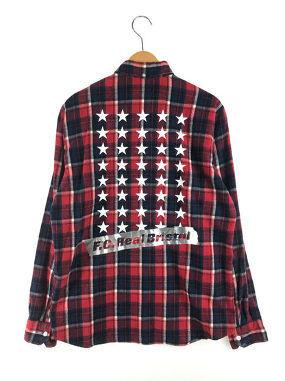 【中古品】【メンズ】 F.C.R.B. エフシーアールビー 18AW 40 STAR FLANNEL SHIRT FCRB-189056 背中 プリント フランネルシャツ トップス 142-250904-rt-05-tag サイズ：M カラー：レッド 万代Net店