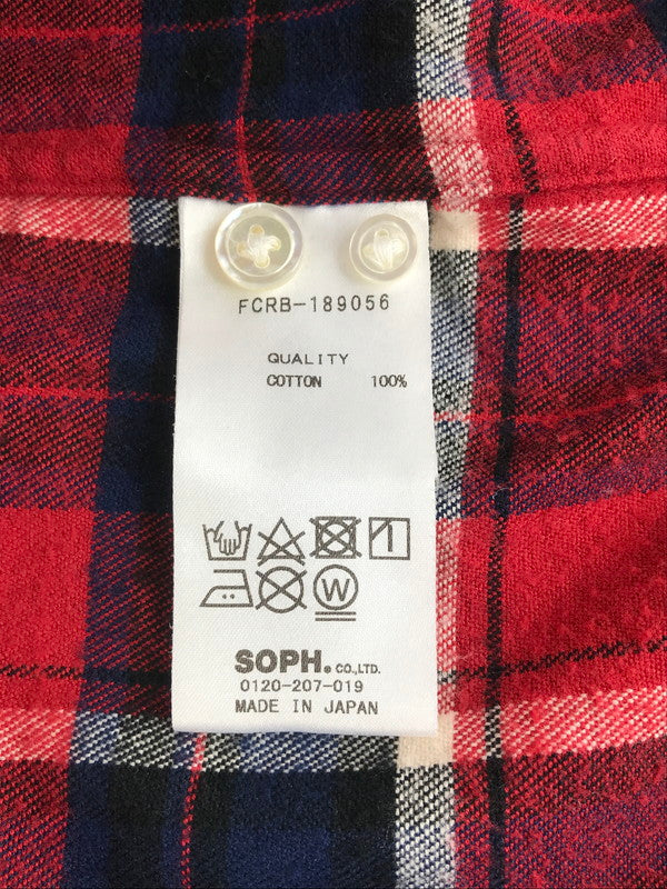 【中古品】【メンズ】 F.C.R.B. エフシーアールビー 18AW 40 STAR FLANNEL SHIRT FCRB-189056 背中 プリント フランネルシャツ トップス 142-250904-rt-05-tag サイズ：M カラー：レッド 万代Net店