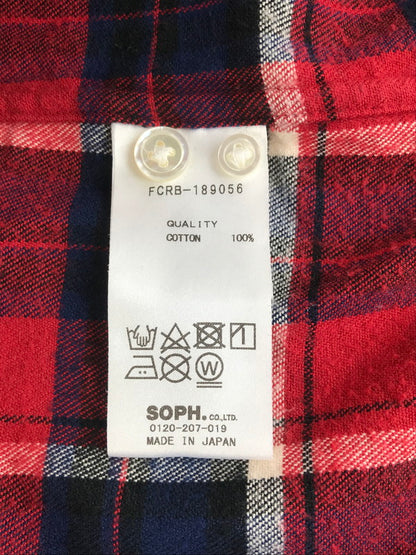 【中古品】【メンズ】 F.C.R.B. エフシーアールビー 18AW 40 STAR FLANNEL SHIRT FCRB-189056 背中 プリント フランネルシャツ トップス 142-250904-rt-05-tag サイズ：M カラー：レッド 万代Net店