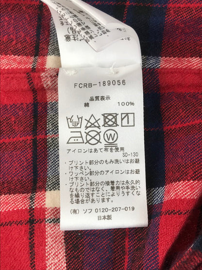 【中古品】【メンズ】 F.C.R.B. エフシーアールビー 18AW 40 STAR FLANNEL SHIRT FCRB-189056 背中 プリント フランネルシャツ トップス 142-250904-rt-05-tag サイズ：M カラー：レッド 万代Net店