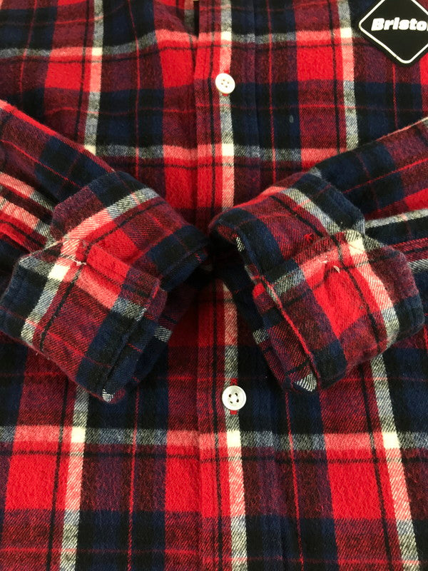 【中古品】【メンズ】 F.C.R.B. エフシーアールビー 18AW 40 STAR FLANNEL SHIRT FCRB-189056 背中 プリント フランネルシャツ トップス 142-250904-rt-05-tag サイズ：M カラー：レッド 万代Net店
