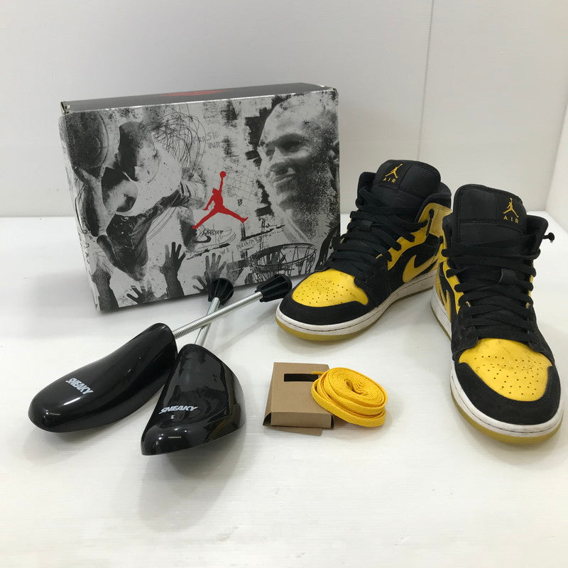 【中古品】【メンズ】 NIKE ナイキ AIR JORDAN 1 MID SE NEW LOVE (2025) HJ6654-071 エアジョーダン1 ミッド SE ニューラブ (2025) スニーカー 靴 160-250903-rt-02-tag サイズ：26cm US 8 カラー：ブラック/イエロー 万代Net店