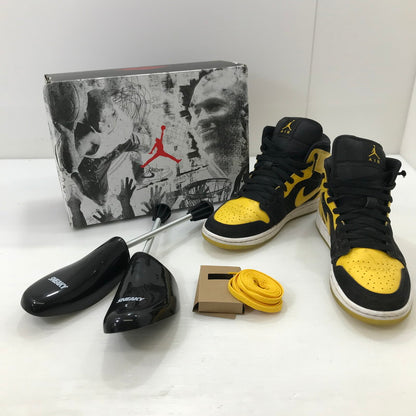 【中古品】【メンズ】 NIKE ナイキ AIR JORDAN 1 MID SE NEW LOVE (2025) HJ6654-071 エアジョーダン1 ミッド SE ニューラブ (2025) スニーカー 靴 160-250903-rt-02-tag サイズ：26cm US 8 カラー：ブラック/イエロー 万代Net店