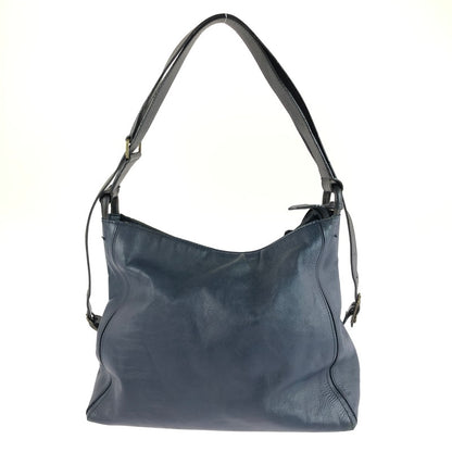 【中古品】【レディース】 MOTHERHOUSE マザーハウス LEATHER SHOULDER BAG レザー ショルダーバッグ カバン 188-250916-na-07-tag カラー：ネイビー 万代Net店