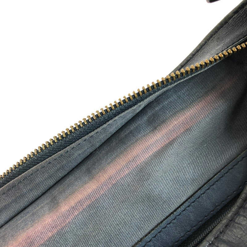 【中古品】【レディース】 MOTHERHOUSE マザーハウス LEATHER SHOULDER BAG レザー ショルダーバッグ カバン 188-250916-na-07-tag カラー：ネイビー 万代Net店