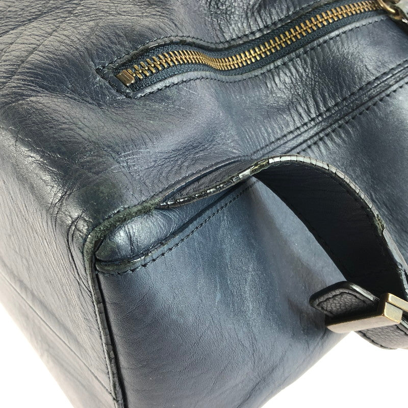 【中古品】【レディース】 MOTHERHOUSE マザーハウス LEATHER SHOULDER BAG レザー ショルダーバッグ カバン 188-250916-na-07-tag カラー：ネイビー 万代Net店