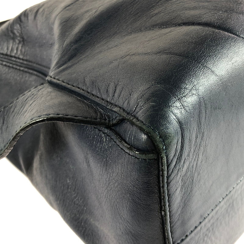 【中古品】【レディース】 MOTHERHOUSE マザーハウス LEATHER SHOULDER BAG レザー ショルダーバッグ カバン 188-250916-na-07-tag カラー：ネイビー 万代Net店