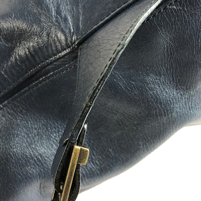【中古品】【レディース】 MOTHERHOUSE マザーハウス LEATHER SHOULDER BAG レザー ショルダーバッグ カバン 188-250916-na-07-tag カラー：ネイビー 万代Net店