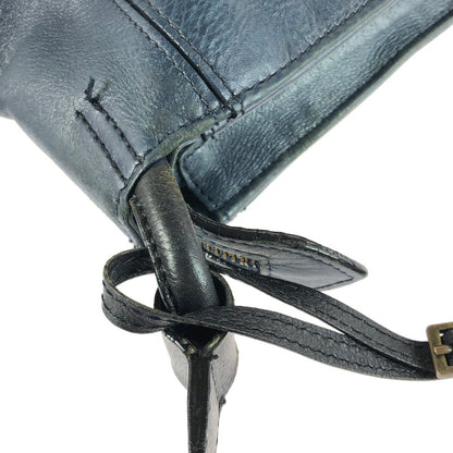【中古品】【レディース】 MOTHERHOUSE マザーハウス LEATHER SHOULDER BAG レザー ショルダーバッグ カバン 188-250916-na-07-tag カラー：ネイビー 万代Net店