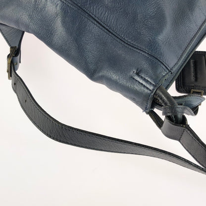 【中古品】【レディース】 MOTHERHOUSE マザーハウス LEATHER SHOULDER BAG レザー ショルダーバッグ カバン 188-250916-na-07-tag カラー：ネイビー 万代Net店