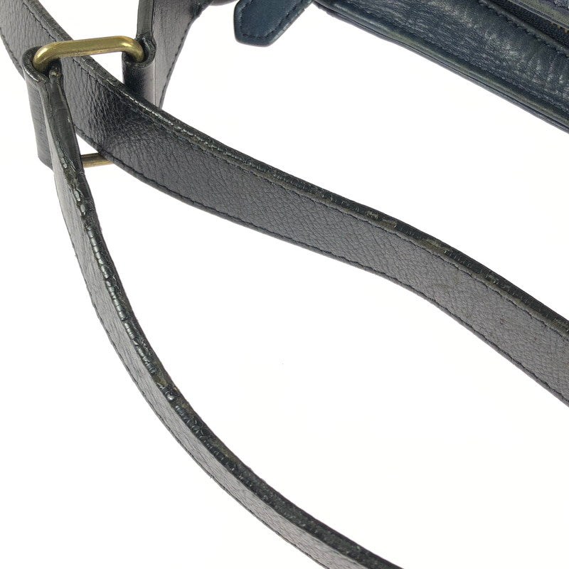 【中古品】【レディース】 MOTHERHOUSE マザーハウス LEATHER SHOULDER BAG レザー ショルダーバッグ カバン 188-250916-na-07-tag カラー：ネイビー 万代Net店