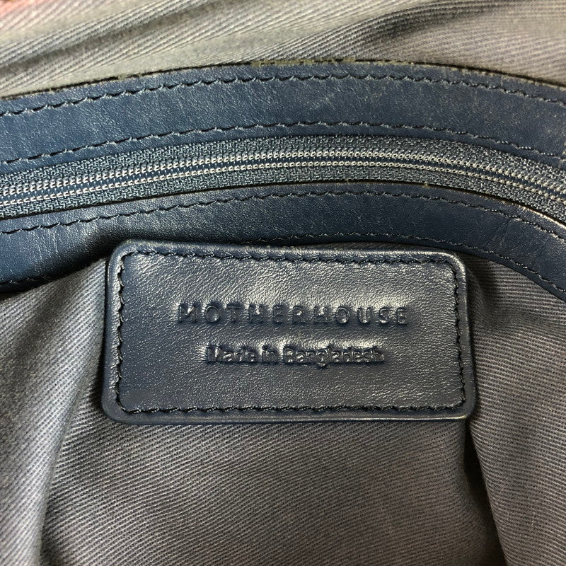【中古品】【レディース】 MOTHERHOUSE マザーハウス LEATHER SHOULDER BAG レザー ショルダーバッグ カバン 188-250916-na-07-tag カラー：ネイビー 万代Net店