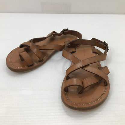 【中古品】【レディース】 CELINE セリーヌ LEATHER STRAP SANDALS レザー ストラップ サンダル シューズ 靴 183-250828-yy-04-tag サイズ：35 カラー：ブラウン 万代Net店