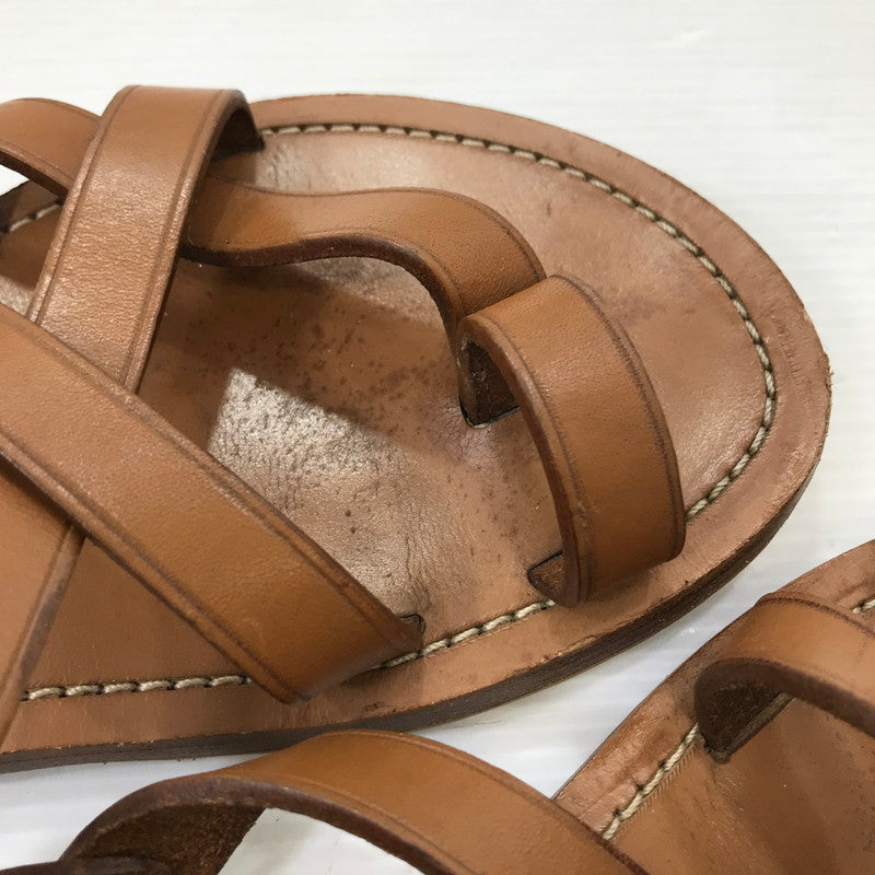 【中古品】【レディース】 CELINE セリーヌ LEATHER STRAP SANDALS レザー ストラップ サンダル シューズ 靴 183-250828-yy-04-tag サイズ：35 カラー：ブラウン 万代Net店
