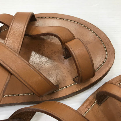 【中古品】【レディース】 CELINE セリーヌ LEATHER STRAP SANDALS レザー ストラップ サンダル シューズ 靴 183-250828-yy-04-tag サイズ：35 カラー：ブラウン 万代Net店
