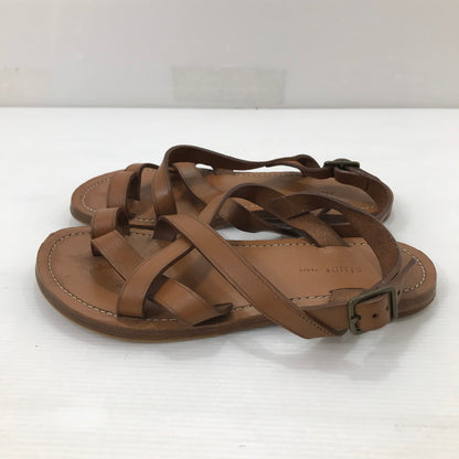 【中古品】【レディース】 CELINE セリーヌ LEATHER STRAP SANDALS レザー ストラップ サンダル シューズ 靴 183-250828-yy-04-tag サイズ：35 カラー：ブラウン 万代Net店