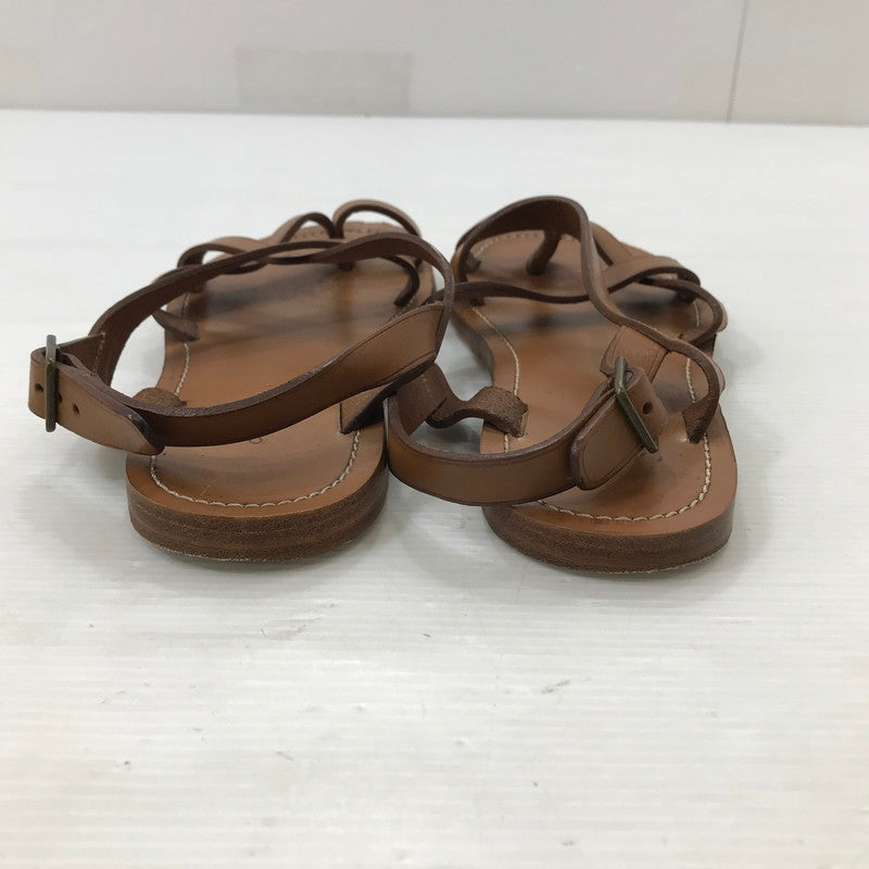【中古品】【レディース】 CELINE セリーヌ LEATHER STRAP SANDALS レザー ストラップ サンダル シューズ 靴 183-250828-yy-04-tag サイズ：35 カラー：ブラウン 万代Net店