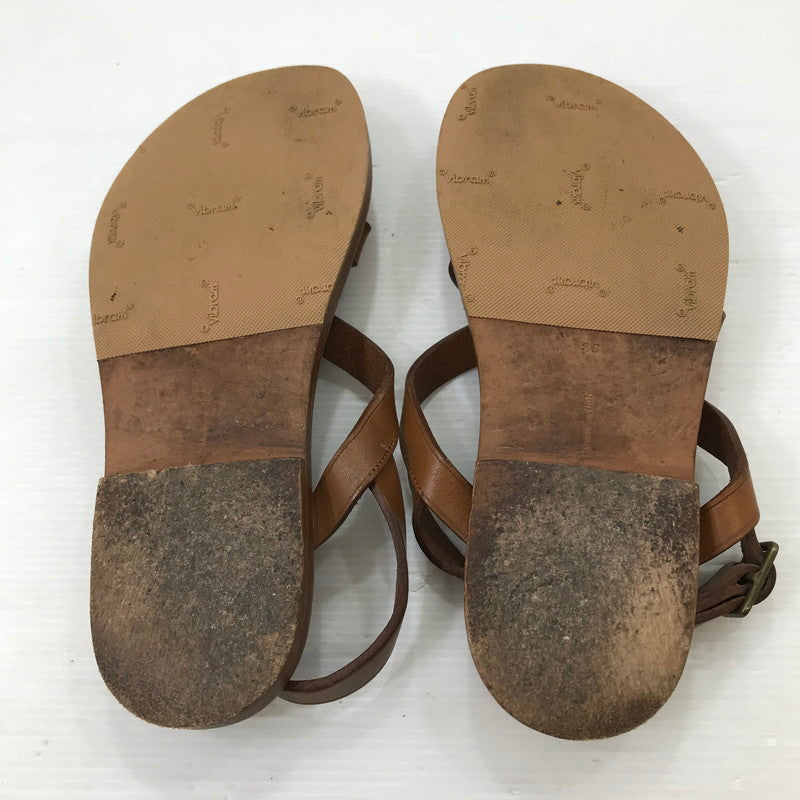 【中古品】【レディース】 CELINE セリーヌ LEATHER STRAP SANDALS レザー ストラップ サンダル シューズ 靴 183-250828-yy-04-tag サイズ：35 カラー：ブラウン 万代Net店