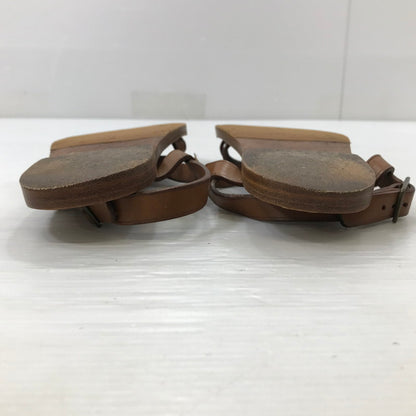 【中古品】【レディース】 CELINE セリーヌ LEATHER STRAP SANDALS レザー ストラップ サンダル シューズ 靴 183-250828-yy-04-tag サイズ：35 カラー：ブラウン 万代Net店