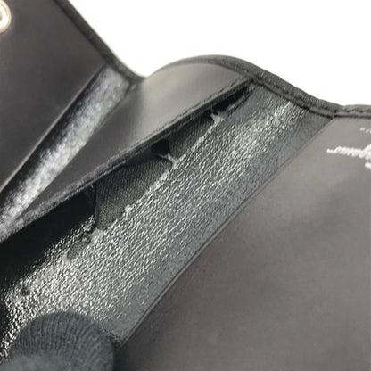 【ジャンク品】【メンズ】 Salvatore Ferragamo サルヴァトーレフェラガモ KEY CASE 三つ折り キーケース キーリング 財布 200-250830-hi-07-tag カラー：ブラック 万代Net店