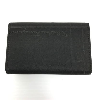 【ジャンク品】【メンズ】 Salvatore Ferragamo サルヴァトーレフェラガモ KEY CASE 三つ折り キーケース キーリング 財布 200-250830-hi-07-tag カラー：ブラック 万代Net店