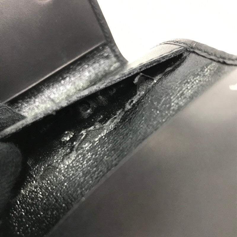 【ジャンク品】【メンズ】 Salvatore Ferragamo サルヴァトーレフェラガモ KEY CASE 三つ折り キーケース キーリング 財布 200-250830-hi-07-tag カラー：ブラック 万代Net店