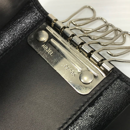 【ジャンク品】【メンズ】 Salvatore Ferragamo サルヴァトーレフェラガモ KEY CASE 三つ折り キーケース キーリング 財布 200-250830-hi-07-tag カラー：ブラック 万代Net店