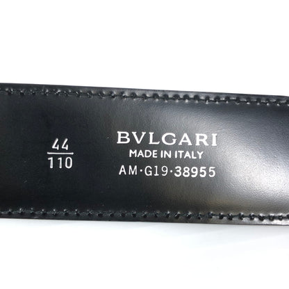 【中古品】【メンズ】 BVLGARI ブルガリ ラウンドロゴ バックル ベルト 38955 服飾小物 183-250903-na-10-tag サイズ：44/110 カラー：ブラック 万代Net店