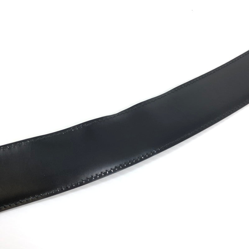 【中古品】【メンズ】 BVLGARI ブルガリ ラウンドロゴ バックル ベルト 38955 服飾小物 183-250903-na-10-tag サイズ：44/110 カラー：ブラック 万代Net店