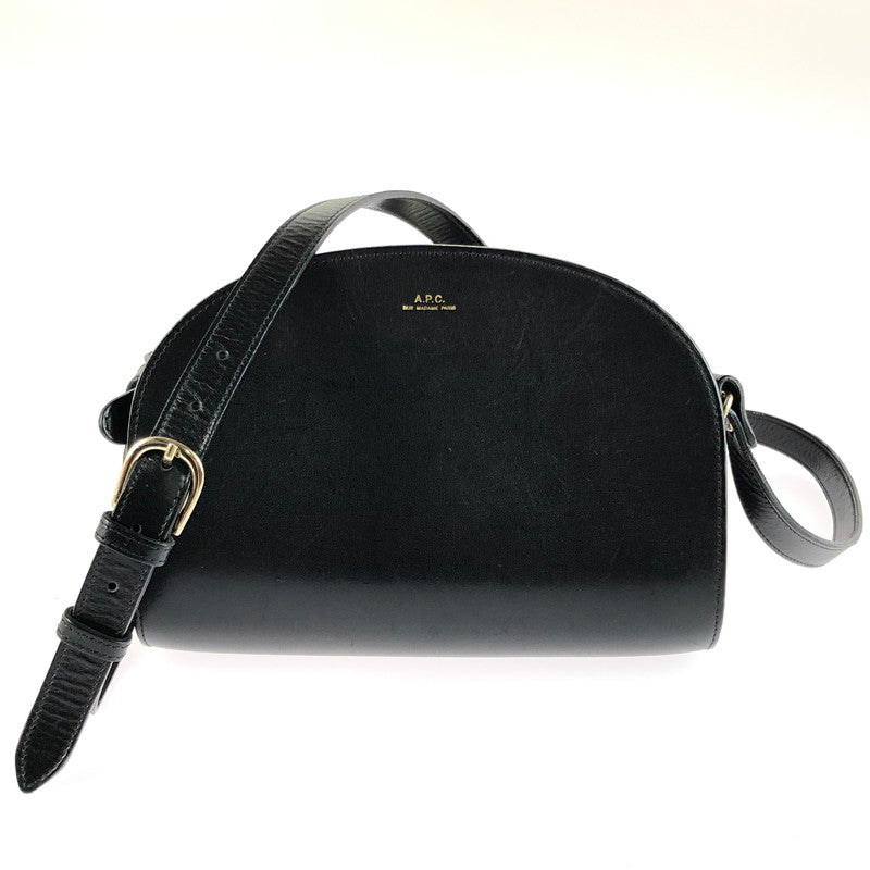 【中古品】【レディース】 A.P.C. アーペーセー HALF MOON SHOULDER BAG ハーフ ムーン ショルダーバッグ カバン 188-250913-na-15-tag カラー：ブラック 万代Net店