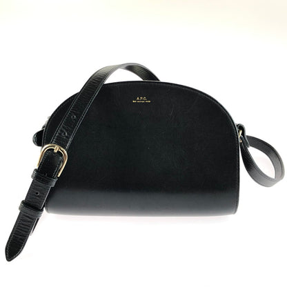 【中古品】【レディース】 A.P.C. アーペーセー HALF MOON SHOULDER BAG ハーフ ムーン ショルダーバッグ カバン 188-250913-na-15-tag カラー：ブラック 万代Net店