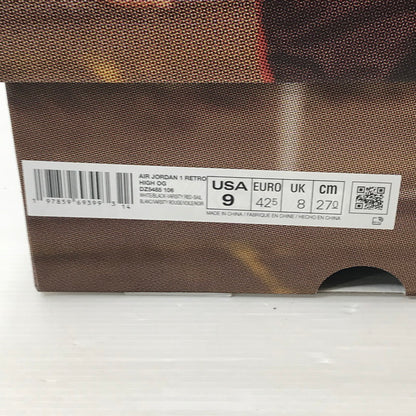 【中古美品】【メンズ】 NIKE ナイキ AIR JORDAN 1 RETRO HIGH OG DZ5485-106 エアジョーダン1 レトロ ハイ OG ブラックトゥリイマジンド つま黒 スニーカー 靴 160-250827-hi-19-tag サイズ：27cm US 9 カラー：WHITE/BLACK-VARSITY RED 万代Net店